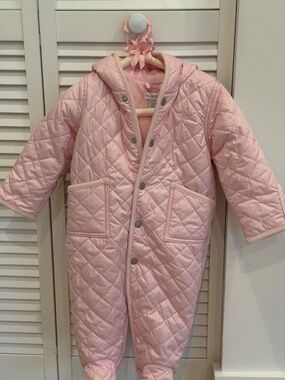 Ralph Lauren Quilted Pink Hooded Baby Bunting